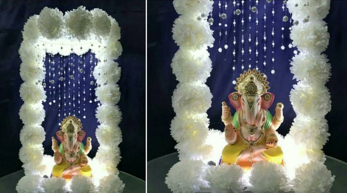 Decoration ganpati ideas chaturthi creative ganesh eco friendly simple decorations ganesha decor year festival couponraja vinayaka lord sachin should mr