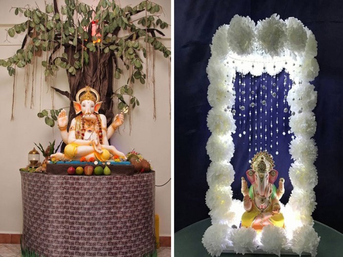 How to make paper lotus for ganpati decoration