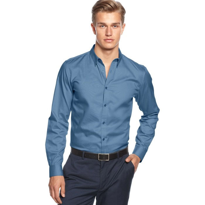 Men's dusty blue dress shirt