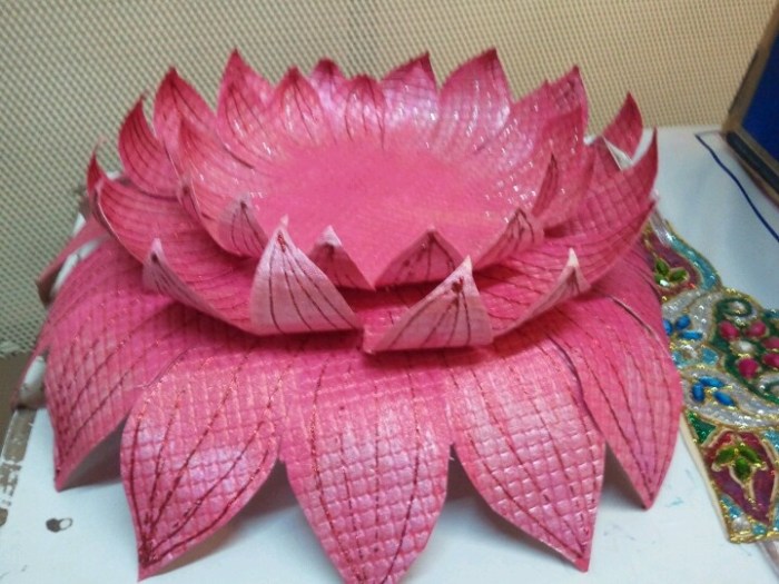 How to make paper lotus for ganpati decoration