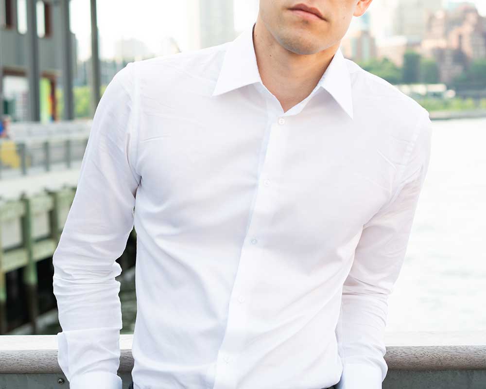 Men white dress shirts