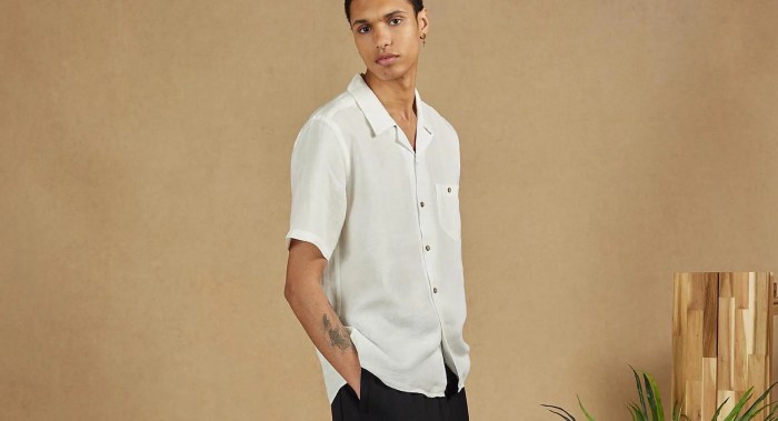 White dress shirt men's short sleeve