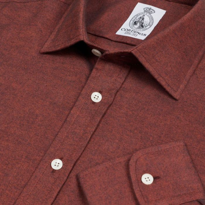 Rust colored mens dress shirt